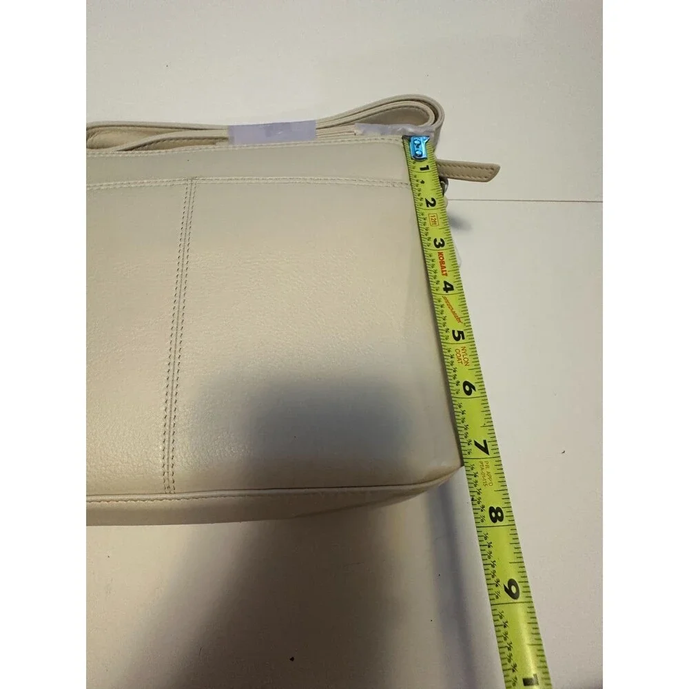 NWT ili New York Leather Crossbody Organizer Bag In Bone RFID